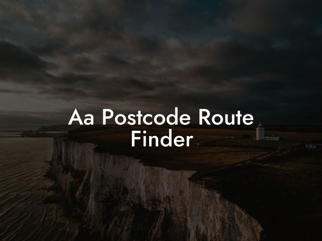 Aa Postcode Route Finder