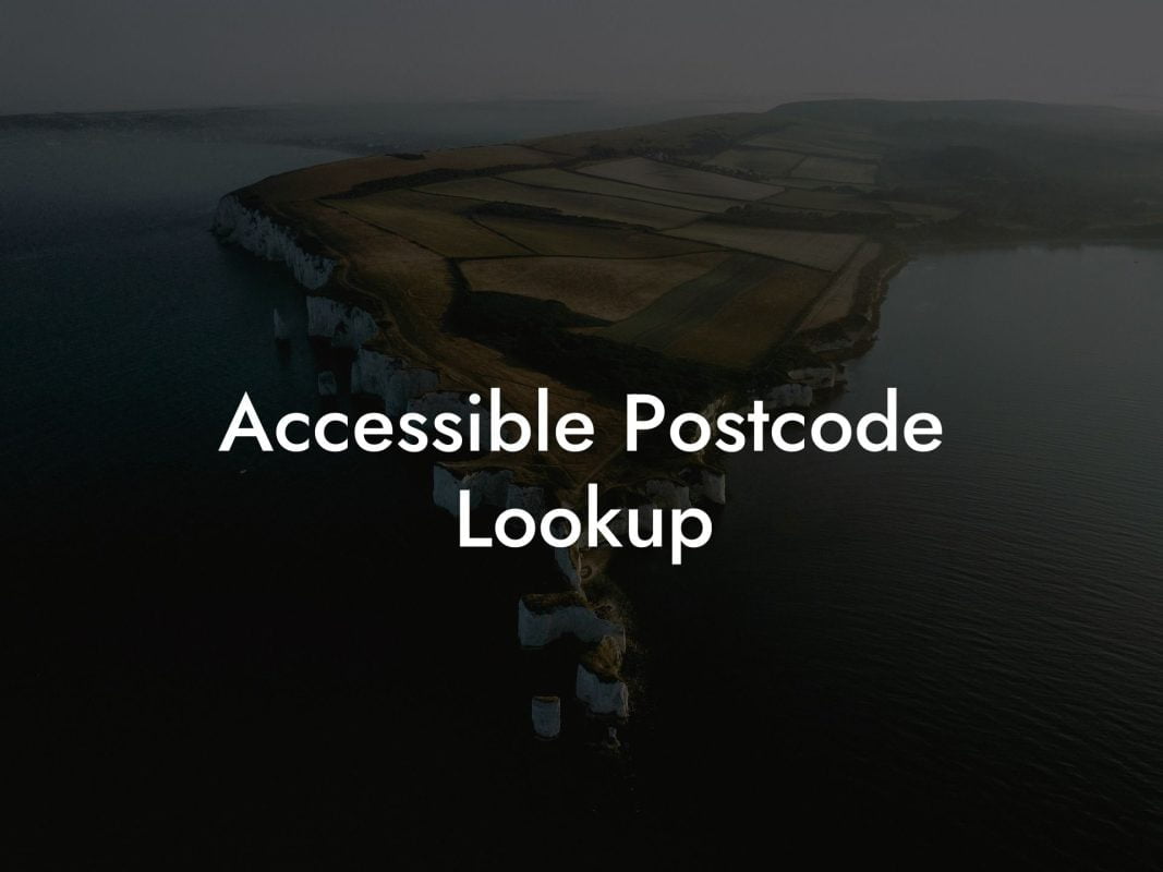 Accessible Postcode Lookup