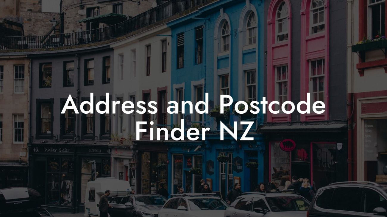 Address and Postcode Finder NZ