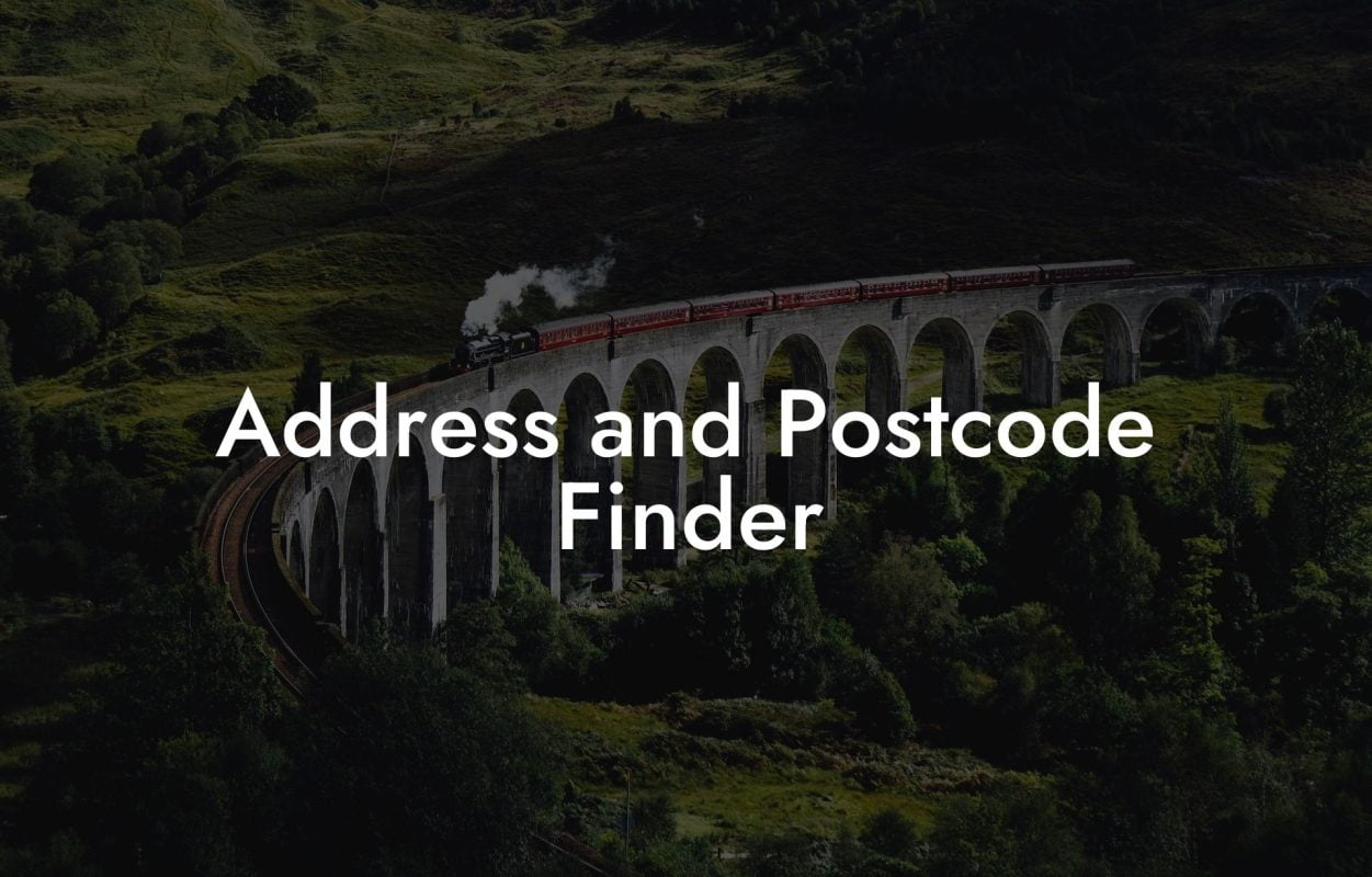 Address and Postcode Finder