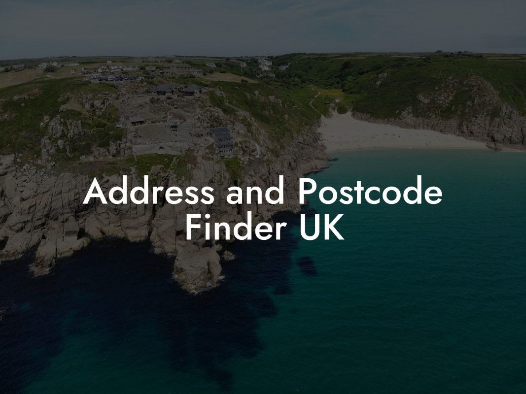 Address and Postcode Finder UK