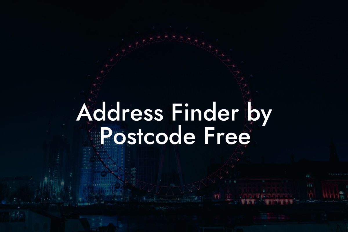 Address Finder by Postcode Free