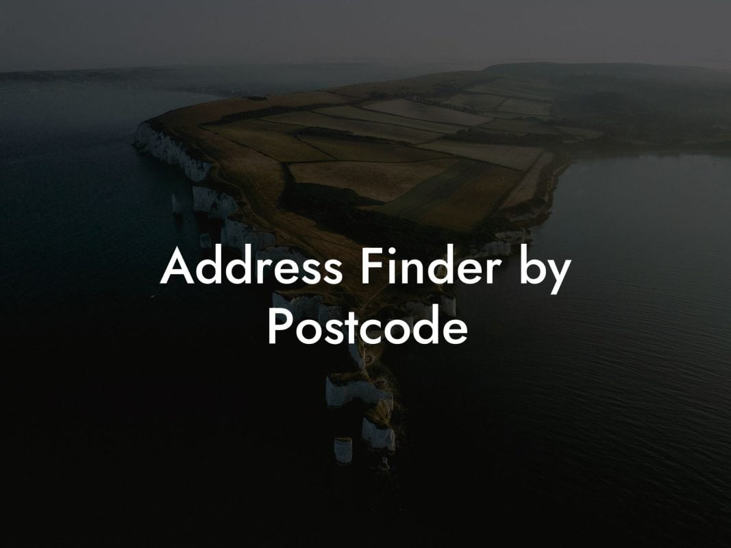 Address Finder by Postcode