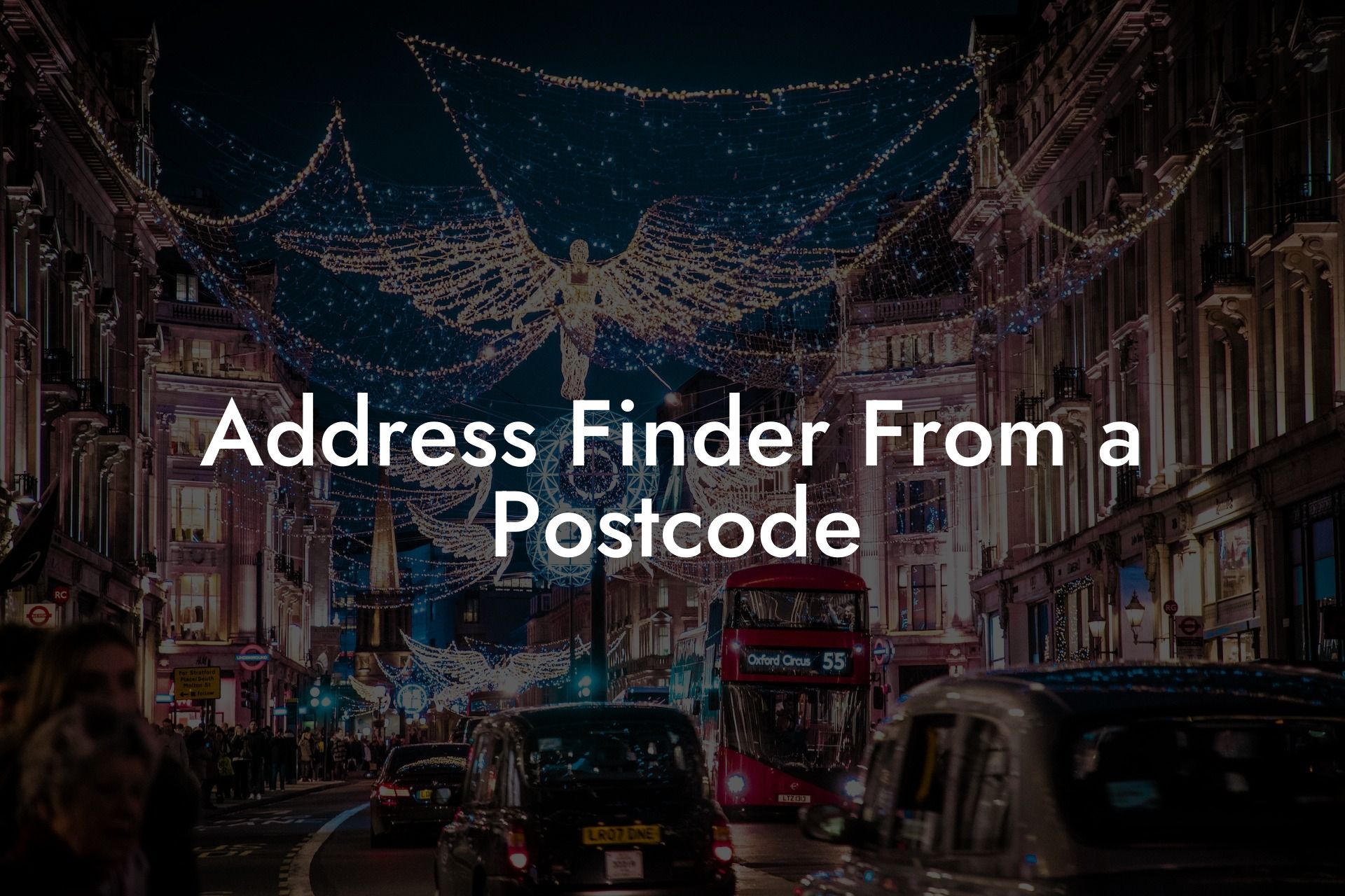 Address Finder From a Postcode