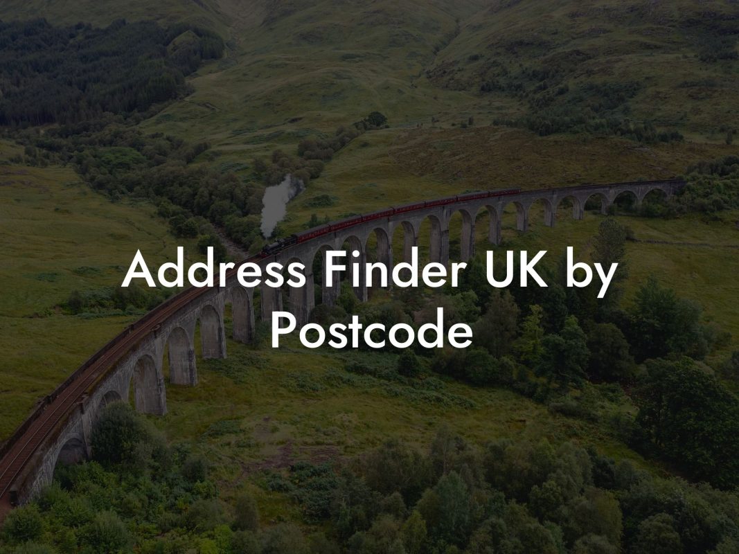 Address Finder UK by Postcode