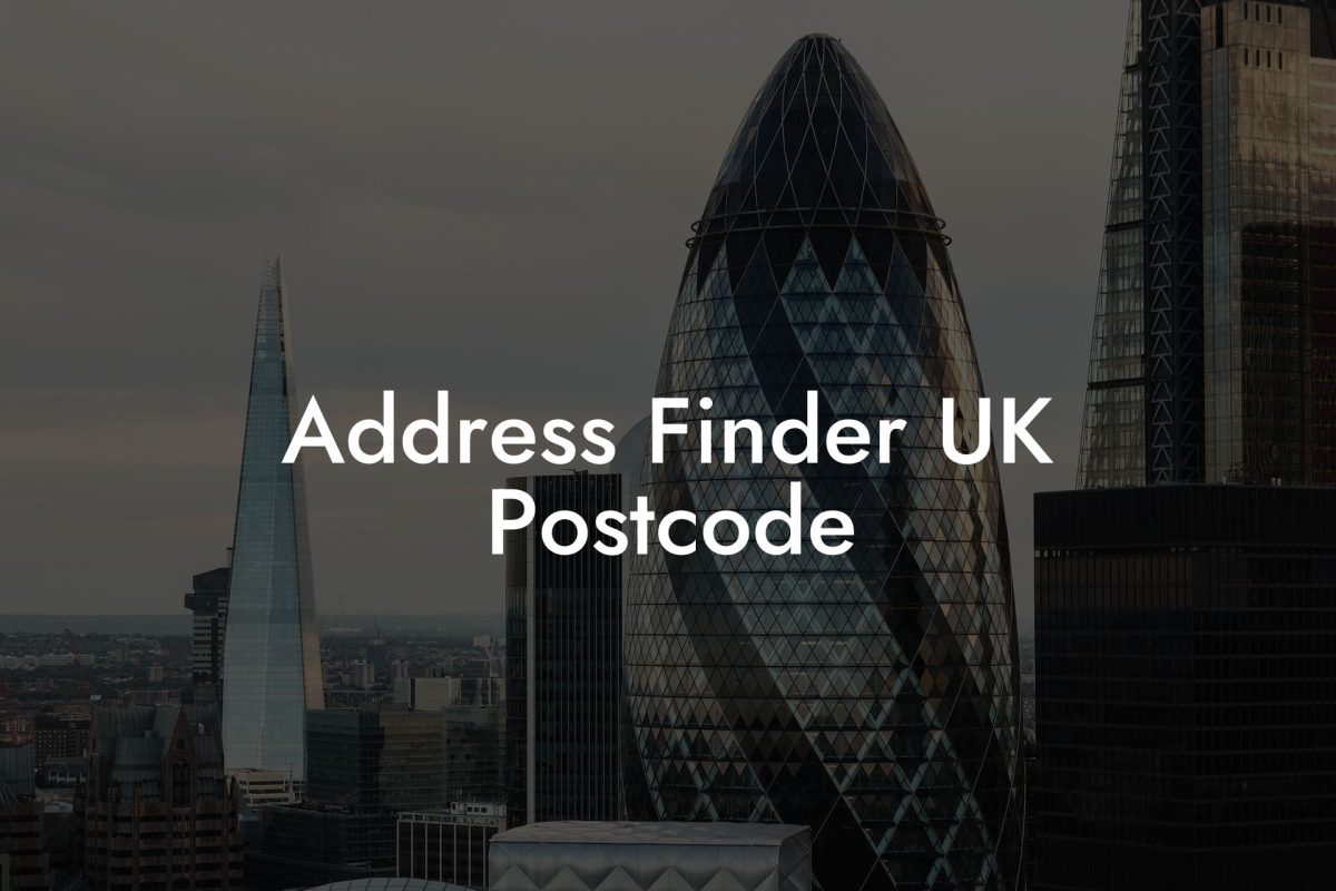 Address Finder UK Postcode