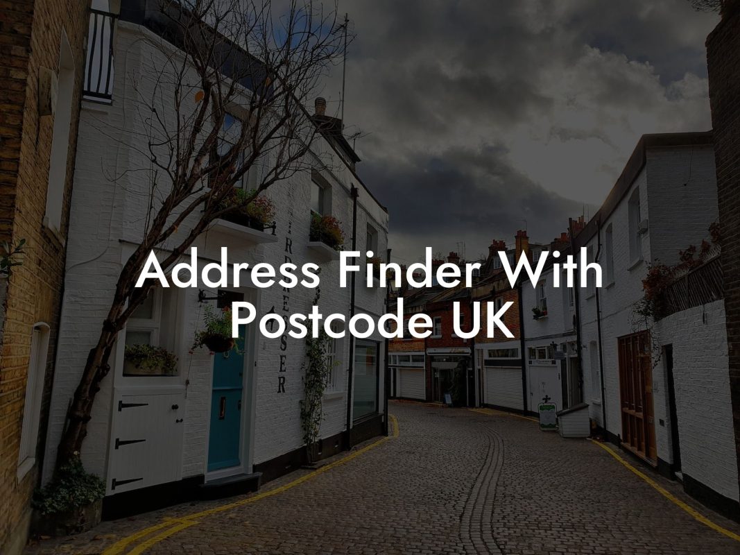 Address Finder With Postcode UK