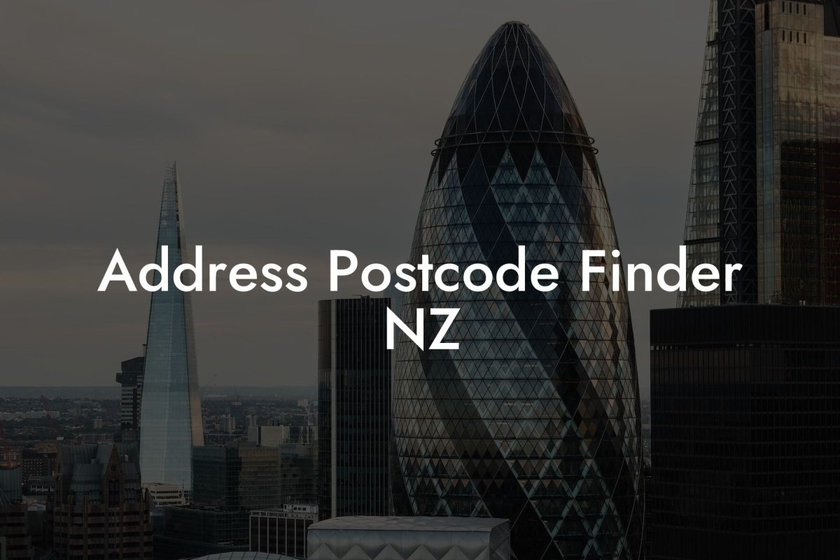 Address Postcode Finder NZ