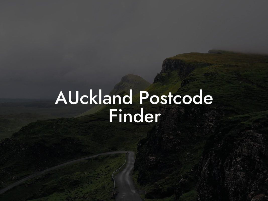 AUckland Postcode Finder