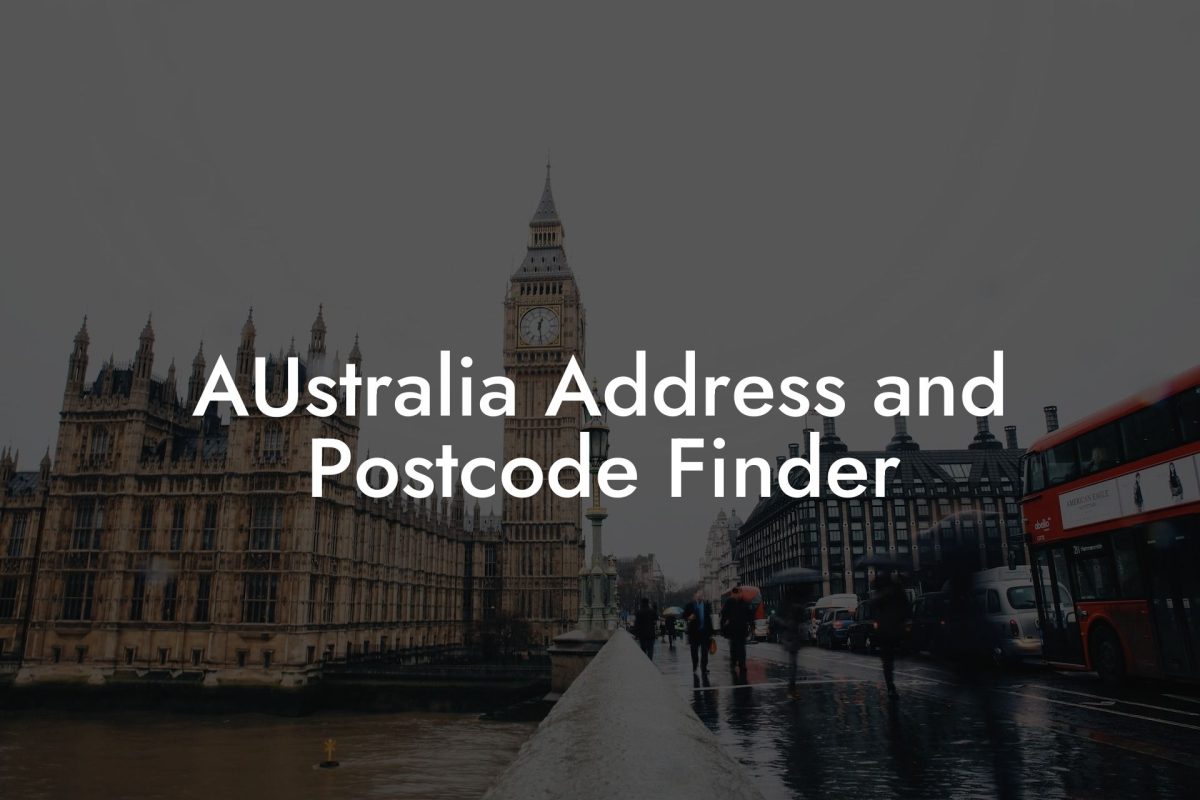 AUstralia Address and Postcode Finder