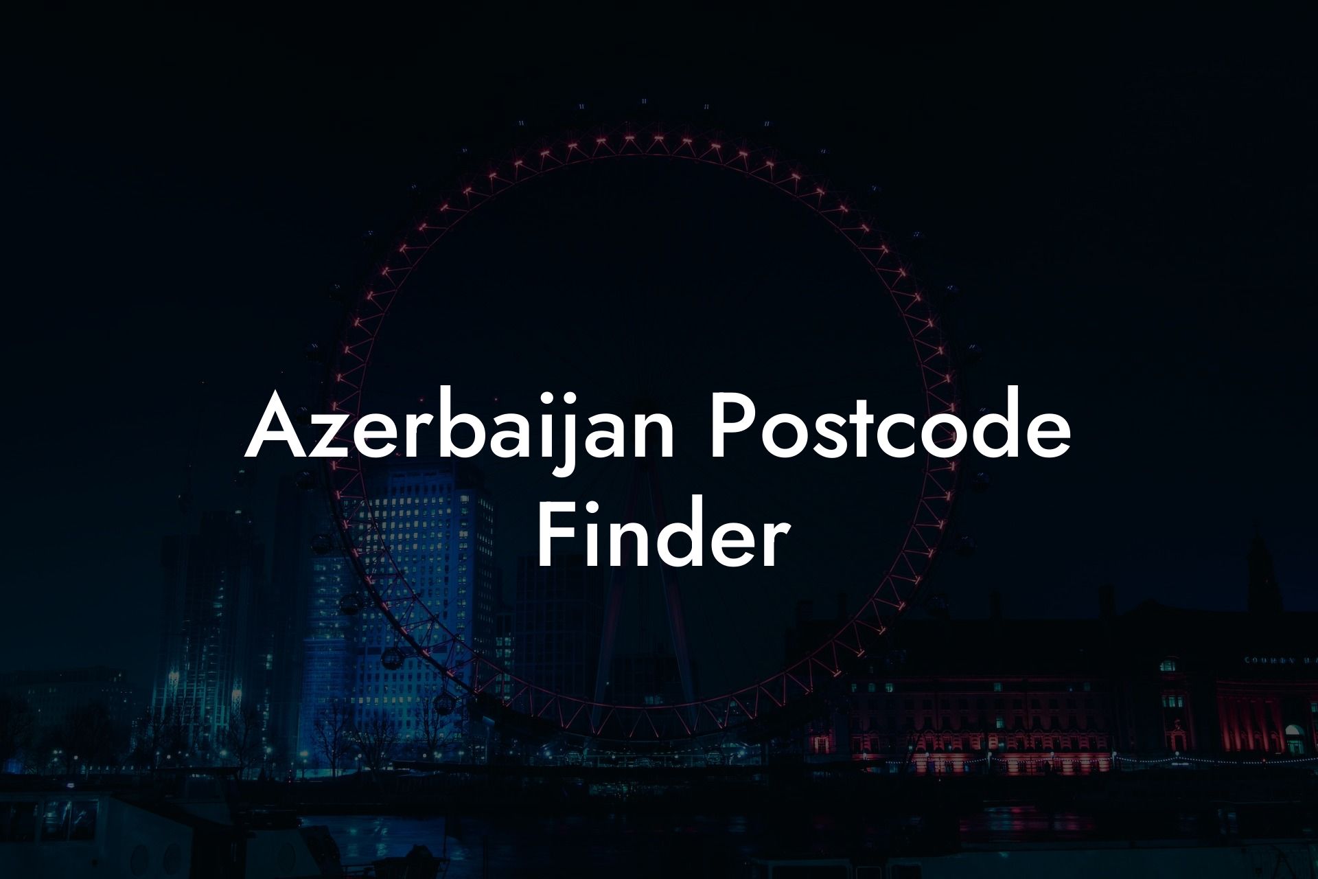 Azerbaijan Postcode Finder