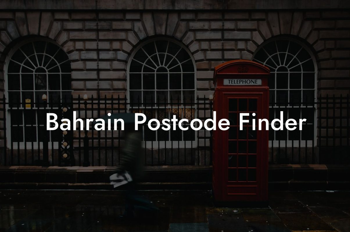 Bahrain Postcode Finder