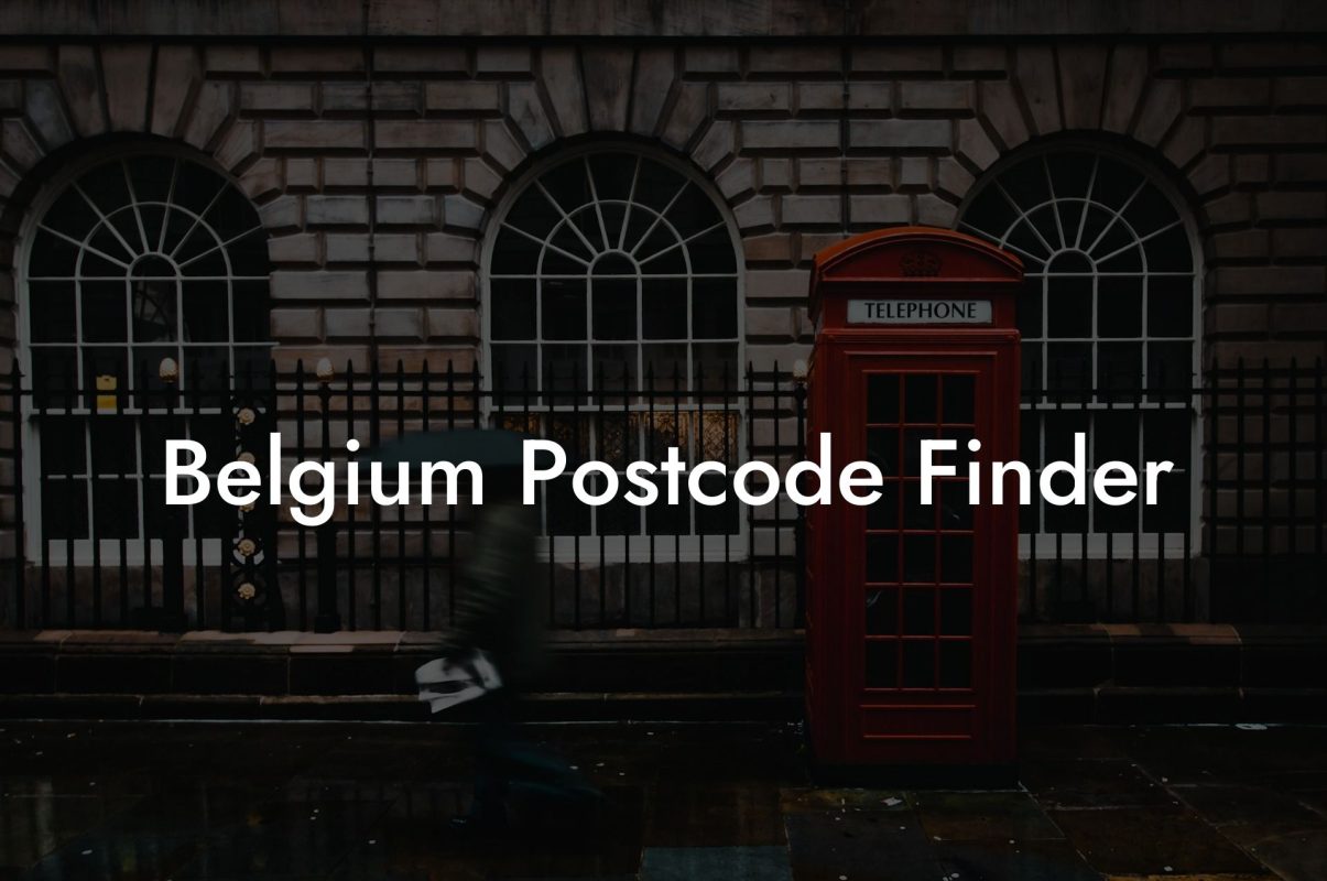 Belgium Postcode Finder