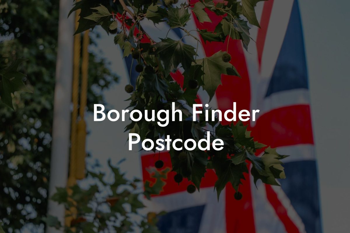 Borough Finder Postcode