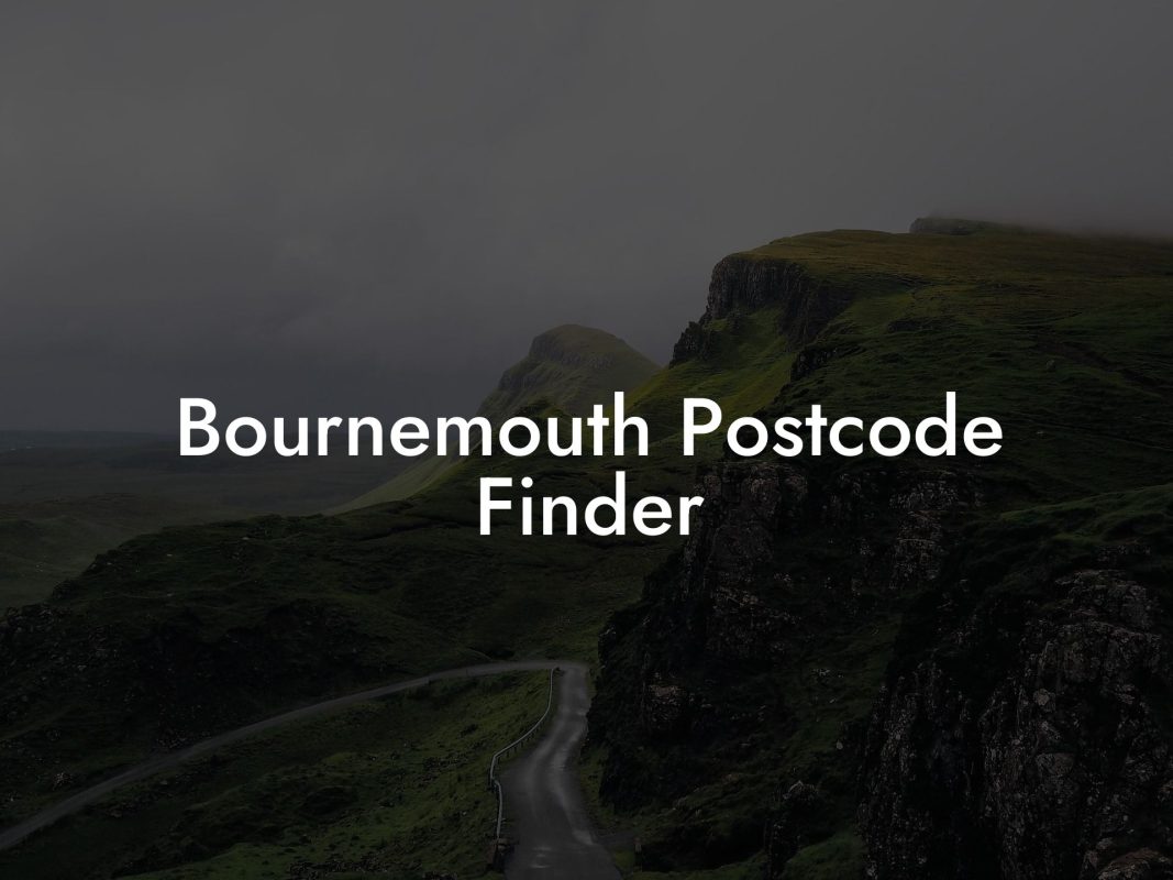 Bournemouth Postcode Finder