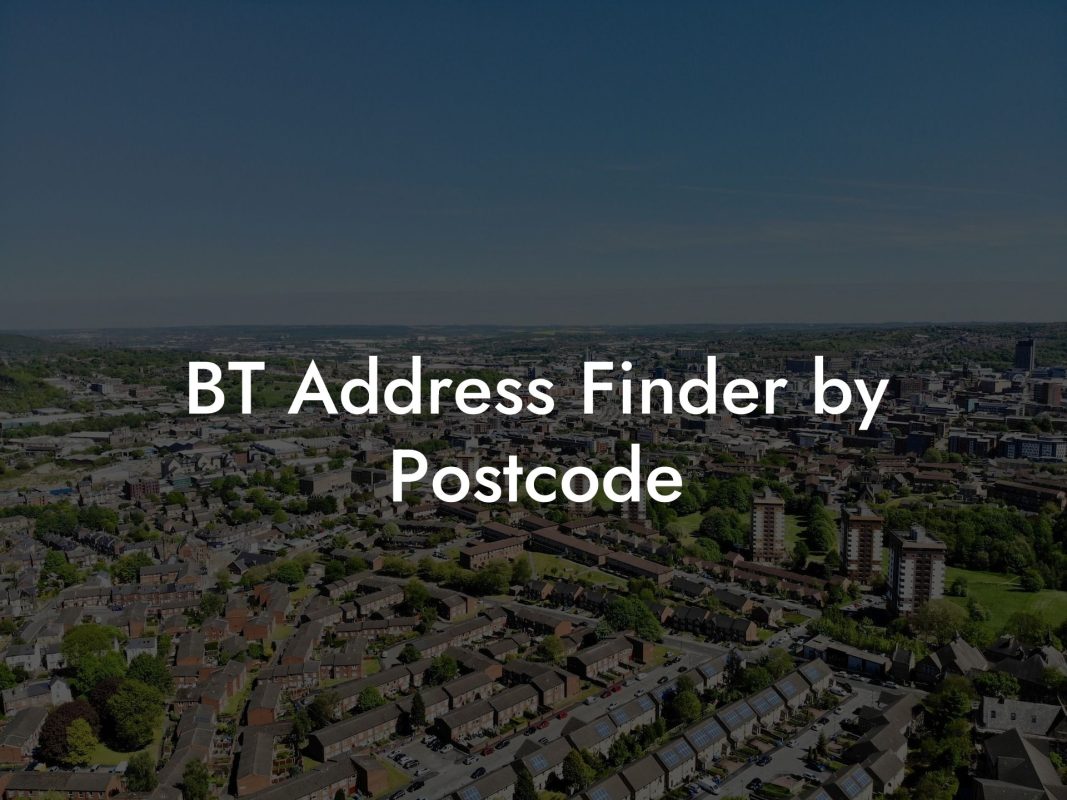 BT Address Finder by Postcode