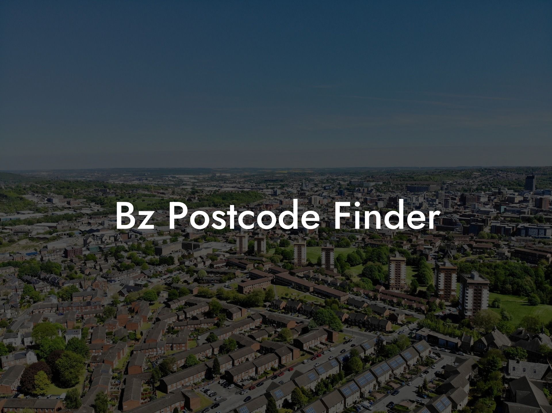 Bz Postcode Finder