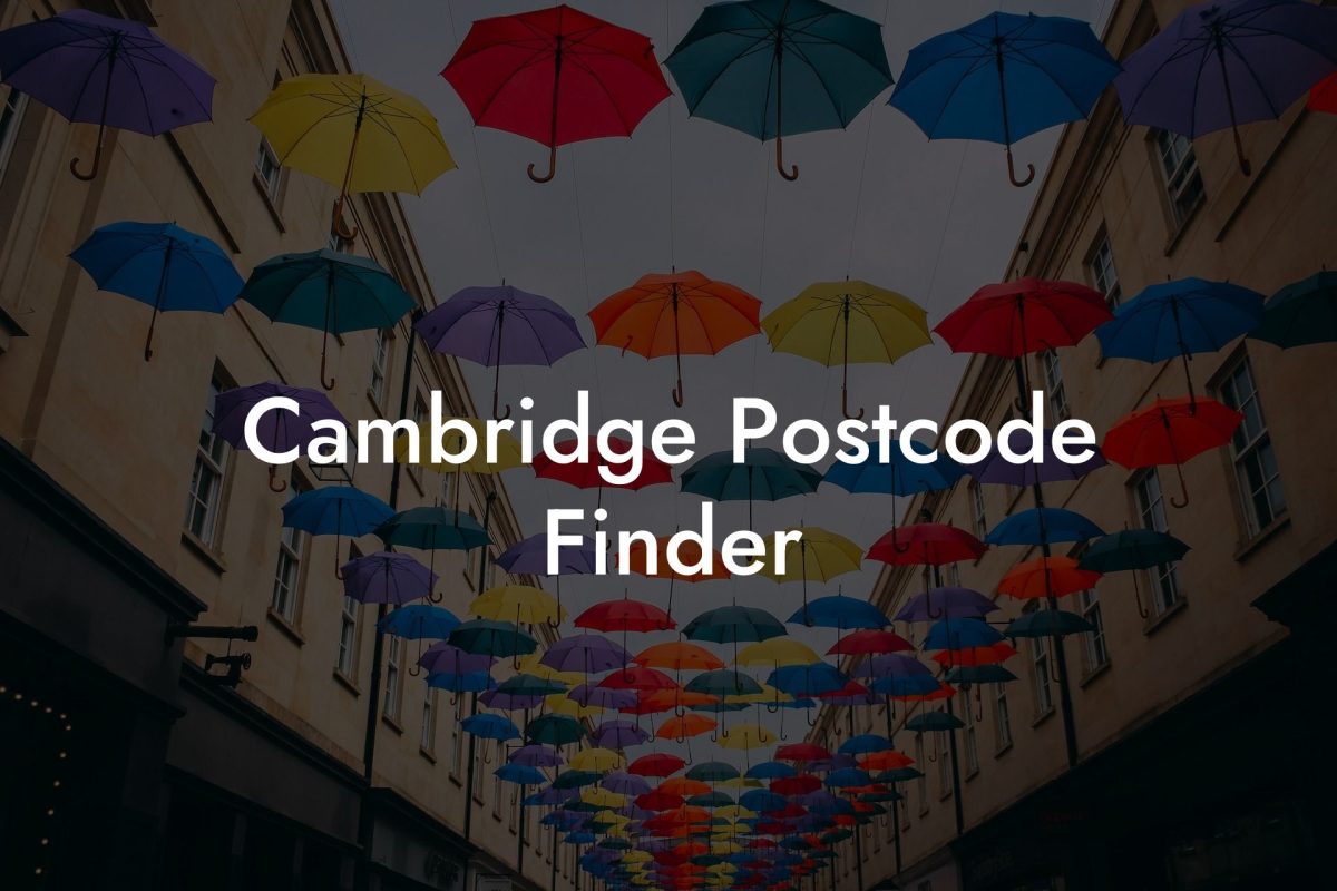 Cambridge Postcode Finder