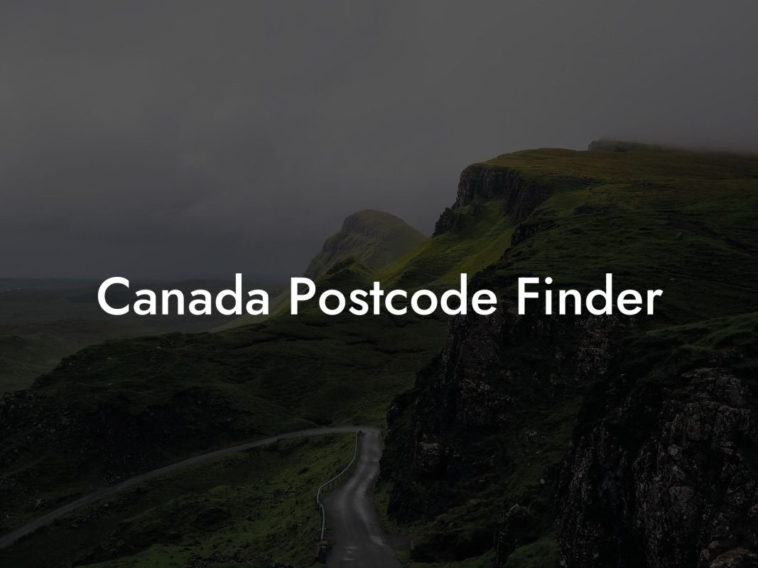 Canada Postcode Finder