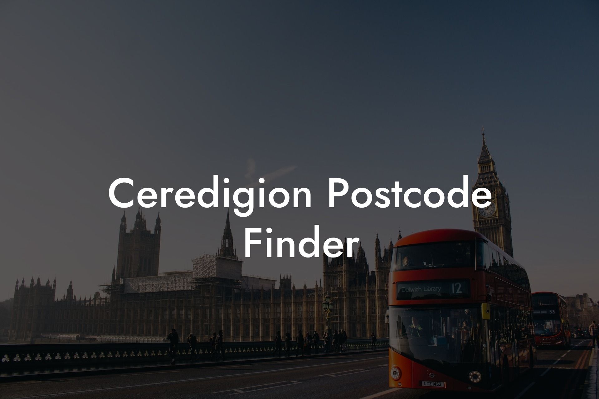 Ceredigion Postcode Finder