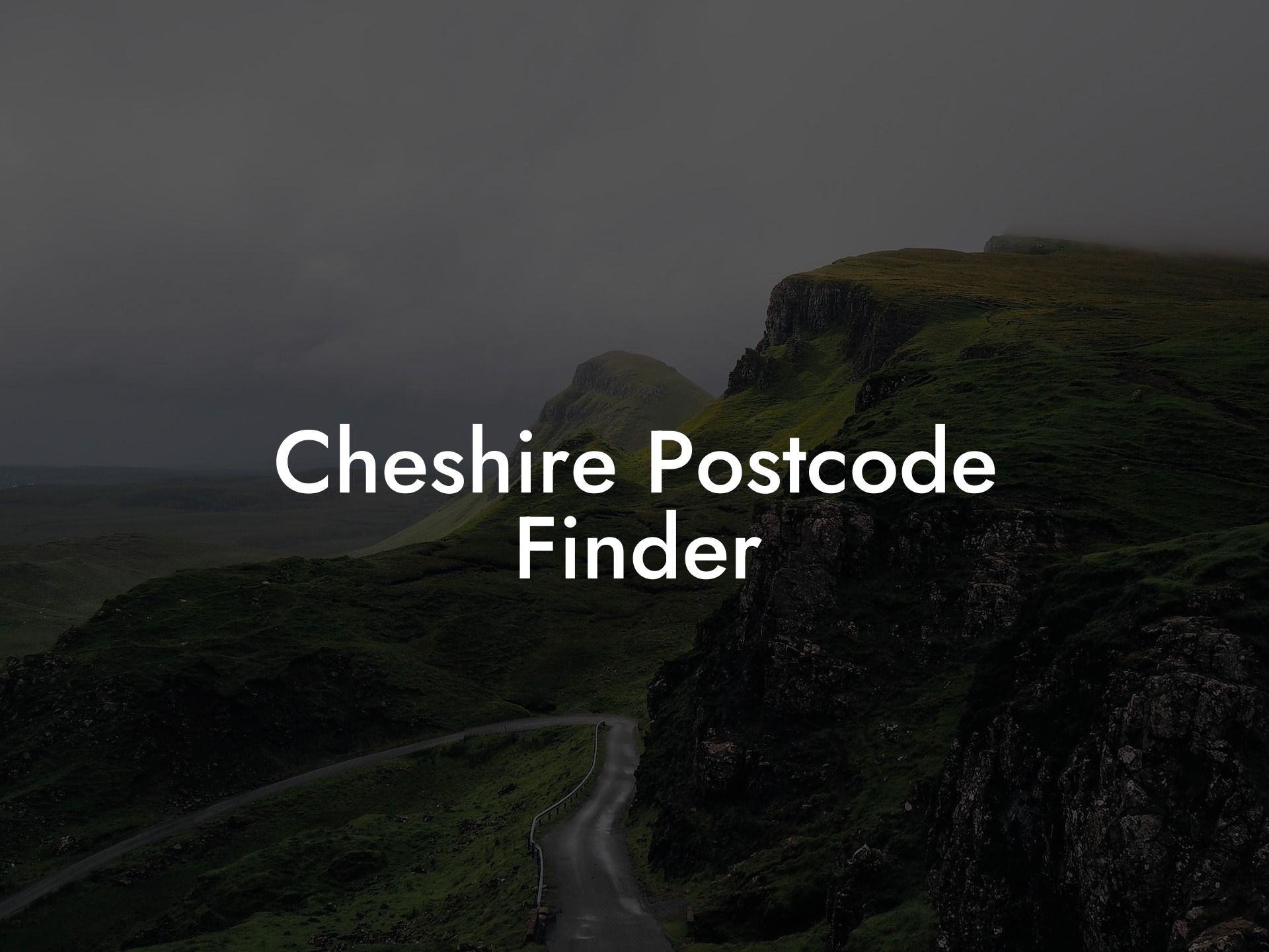 Cheshire Postcode Finder