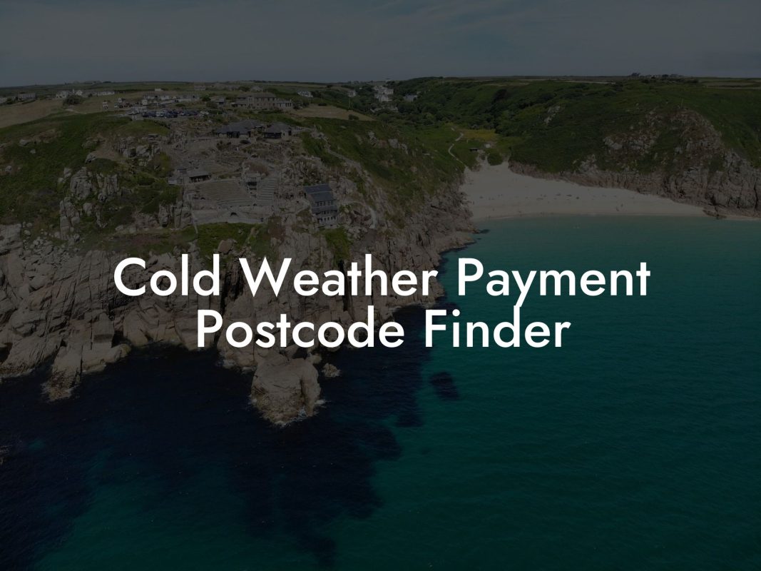 Cold Weather Payment Postcode Finder