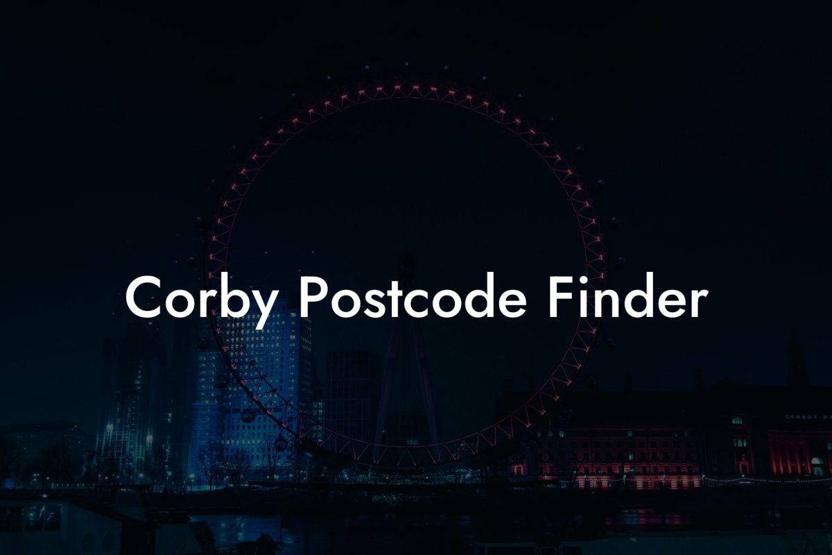 Corby Postcode Finder