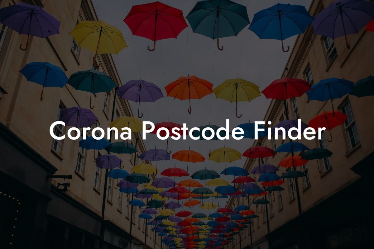 Corona Postcode Finder