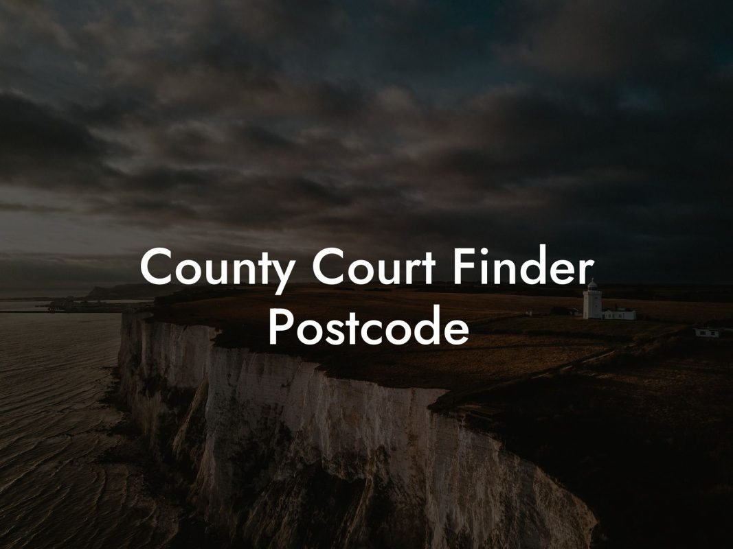 County Court Finder Postcode