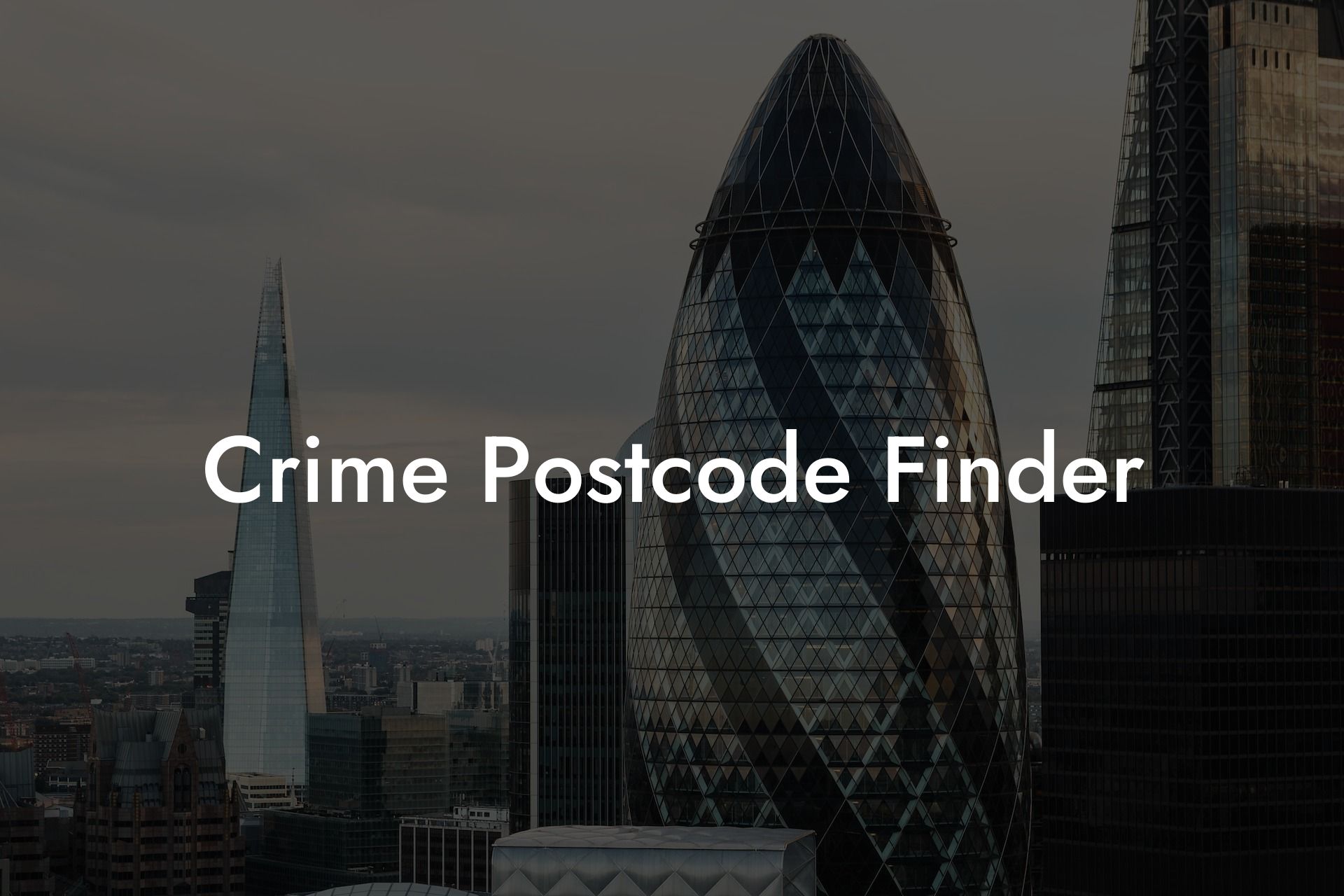 Crime Postcode Finder