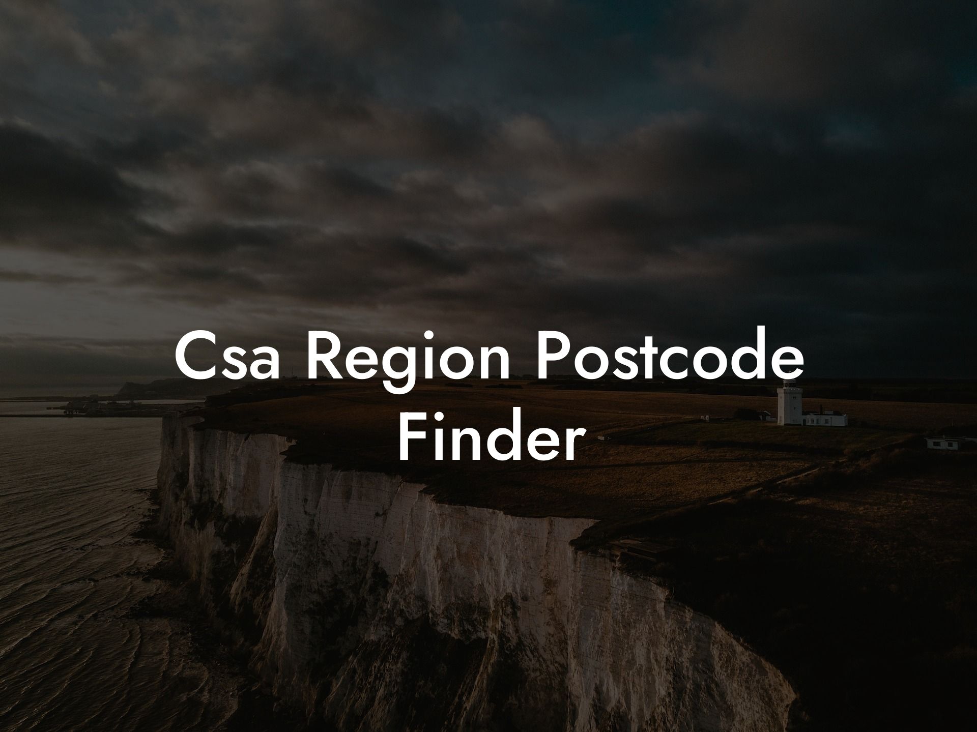 Csa Region Postcode Finder