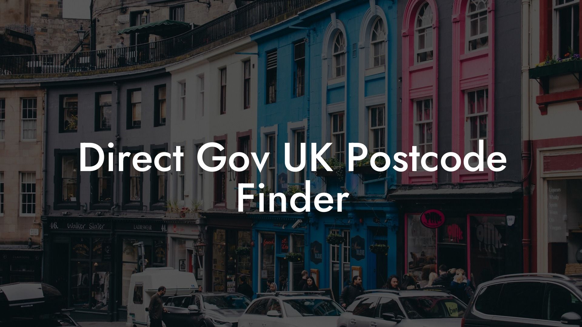 Direct Gov UK Postcode Finder