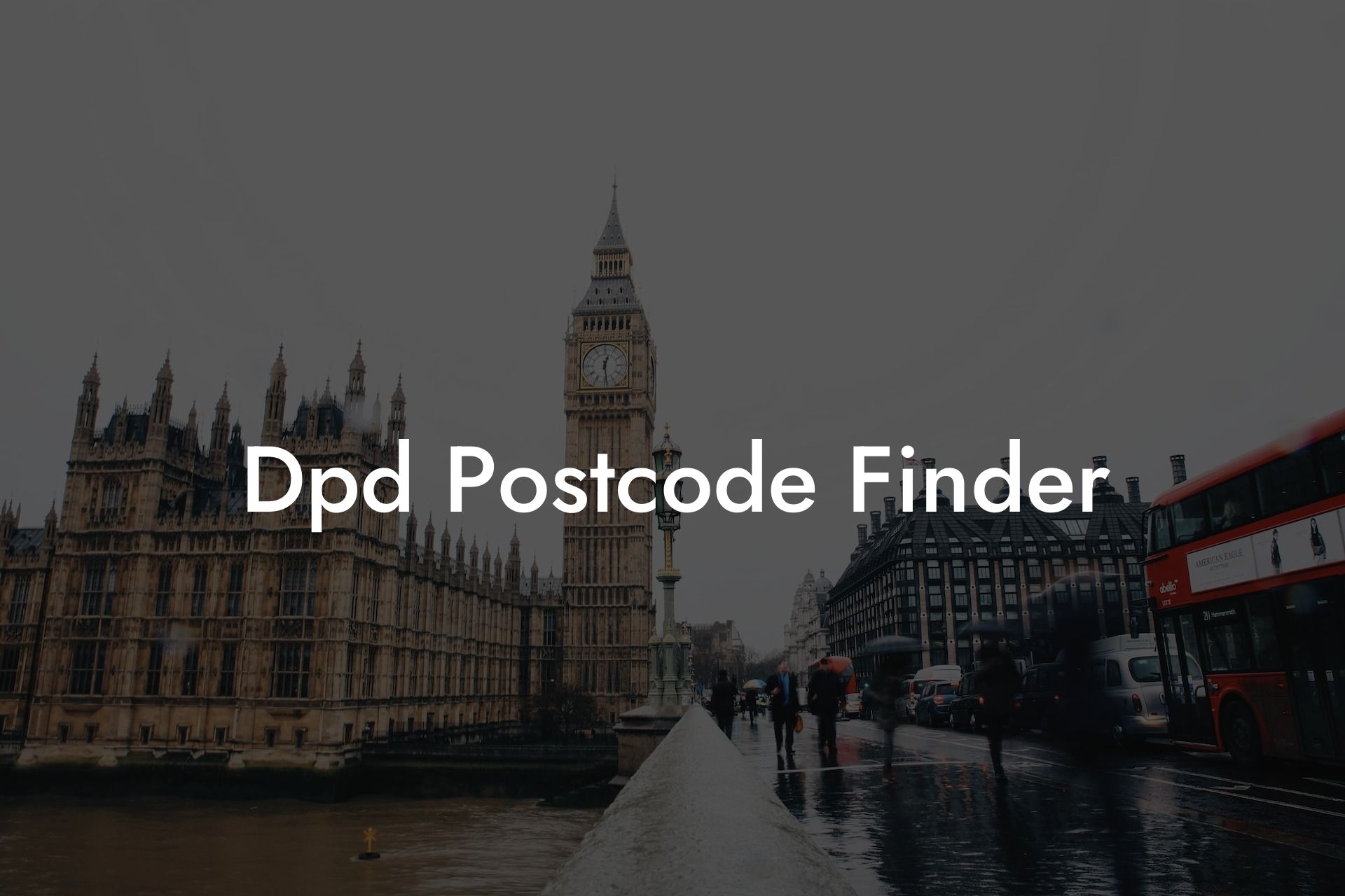 Dpd Postcode Finder