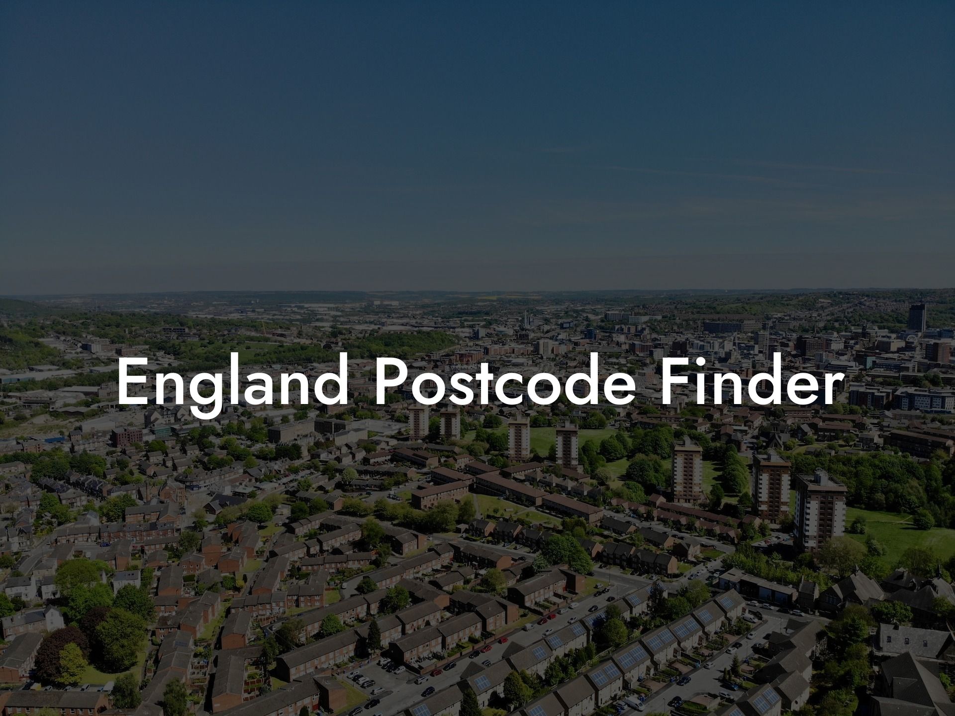 England Postcode Finder