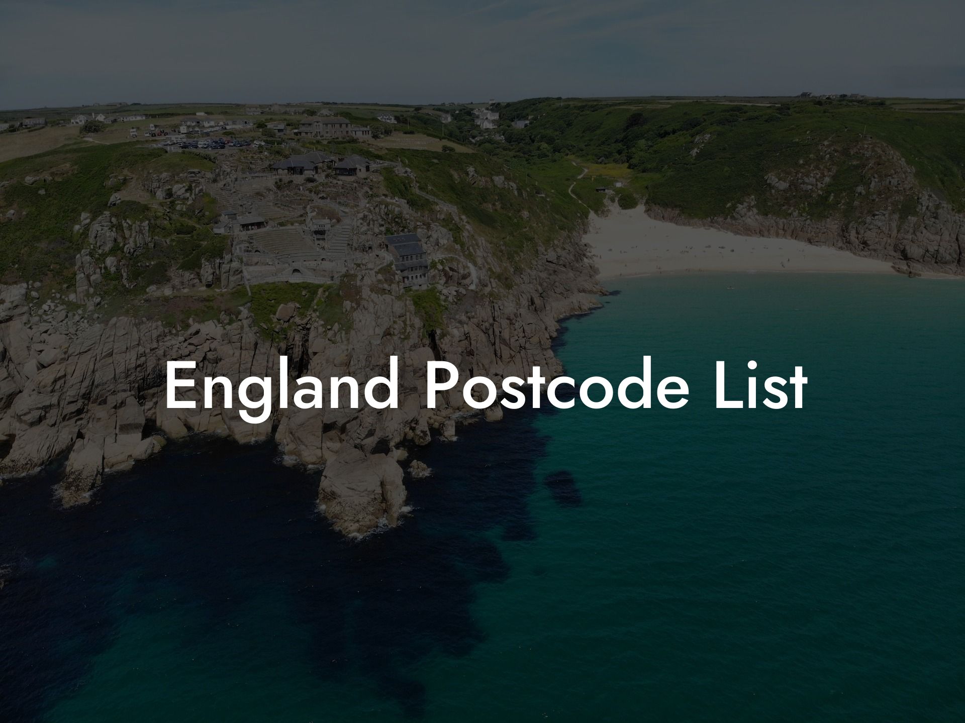 England Postcode List