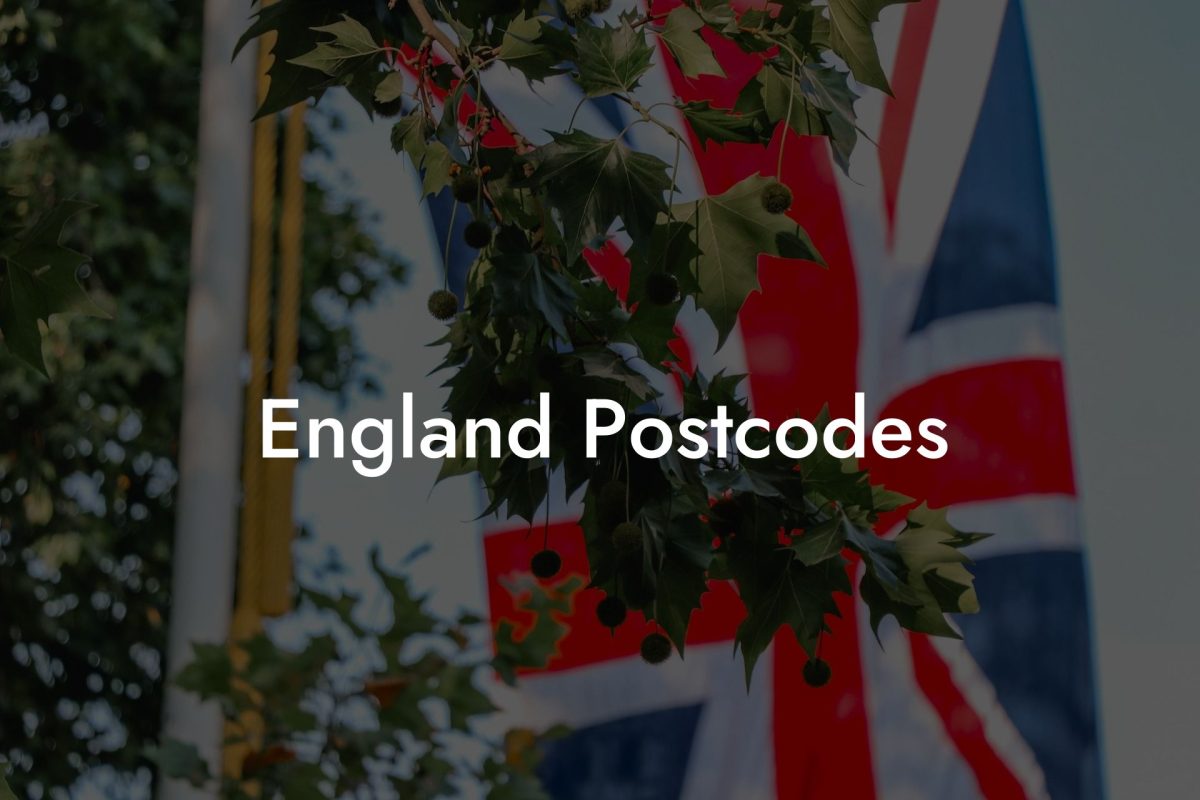 England Postcodes