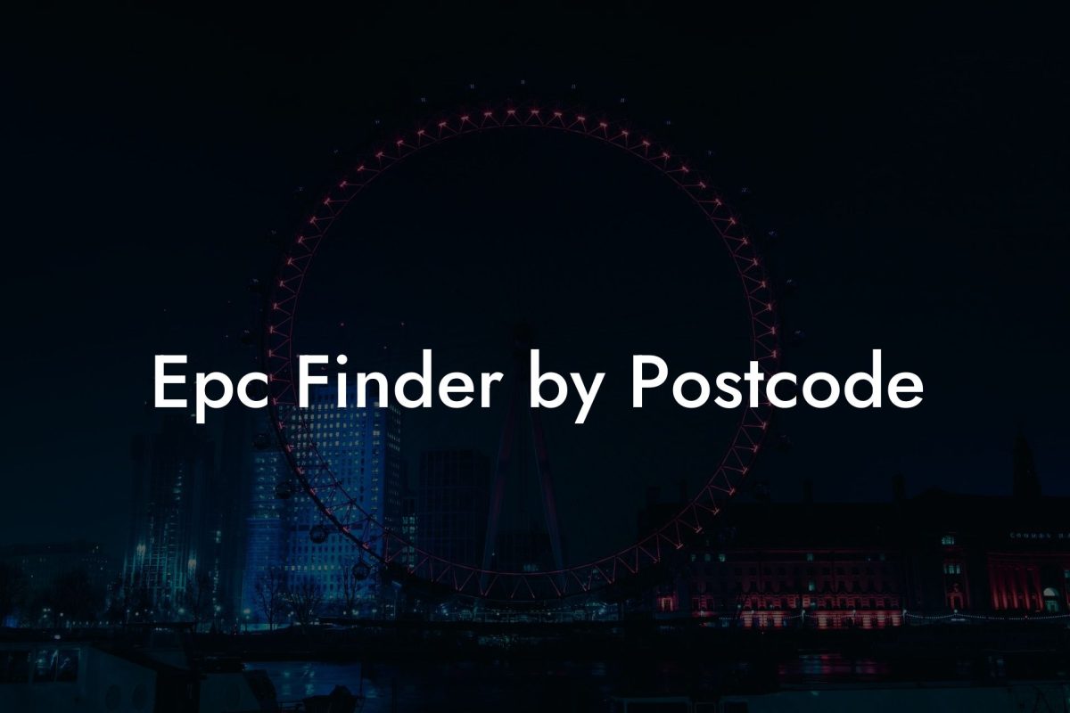 Epc Finder by Postcode