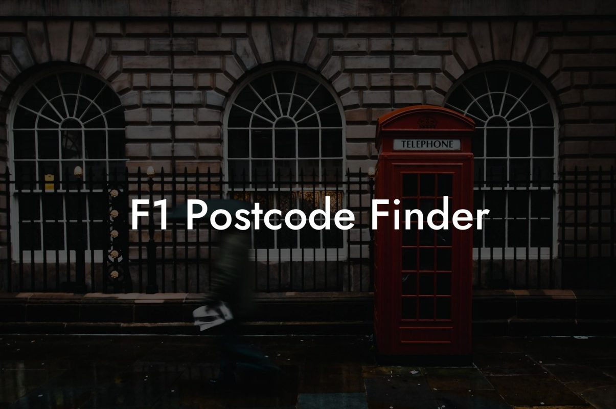 F1 Postcode Finder