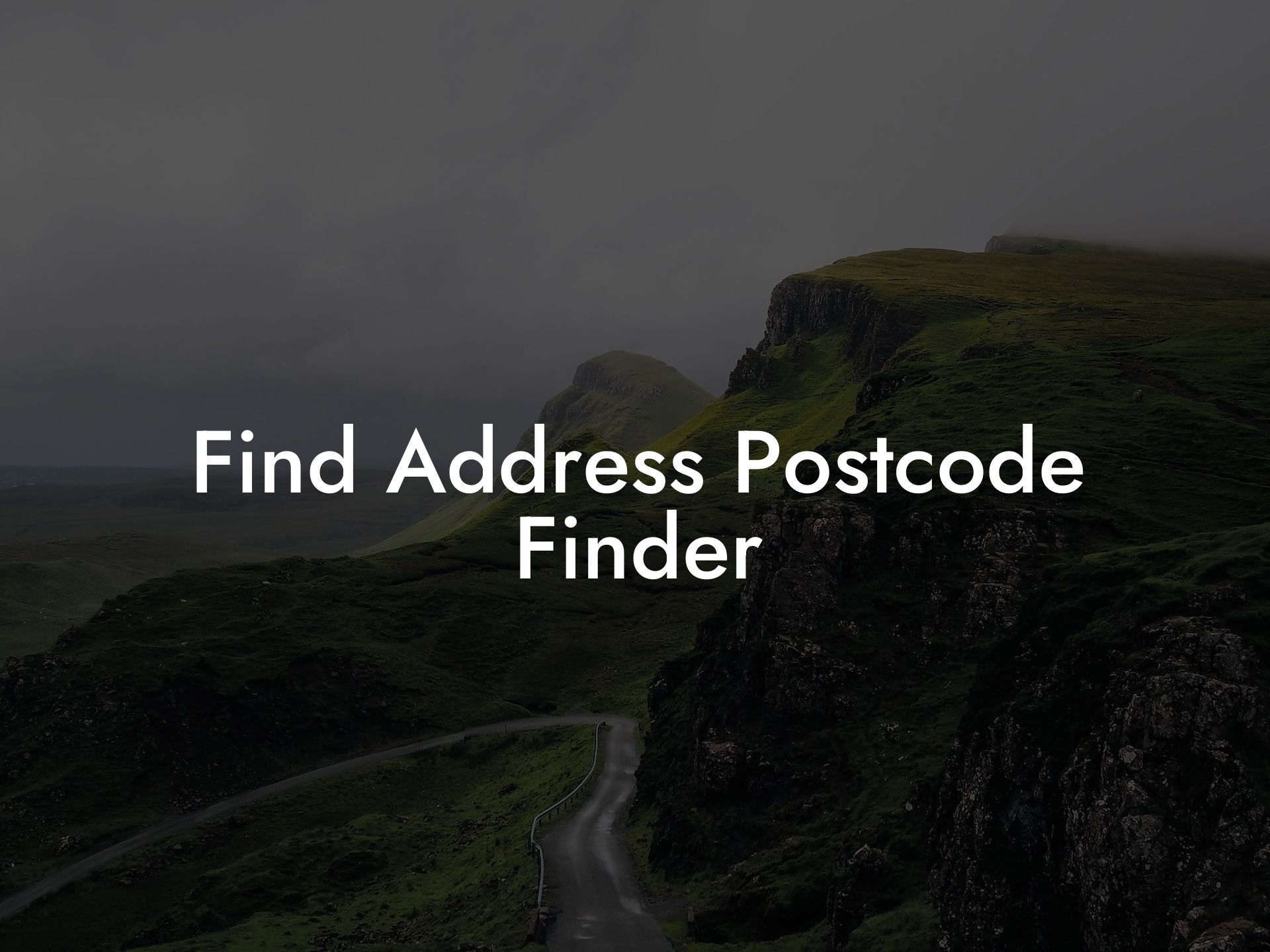 Find Address Postcode Finder