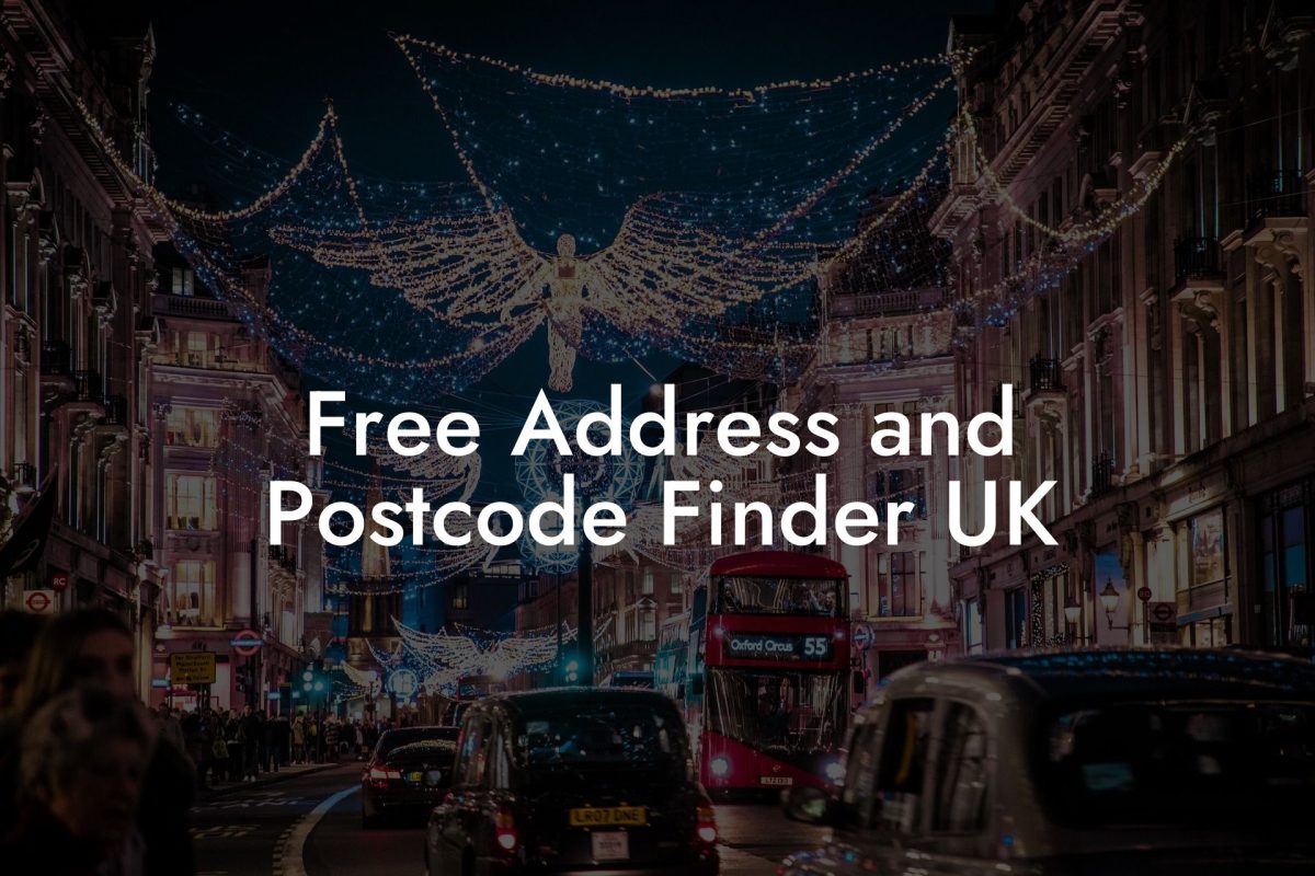 Free Address and Postcode Finder UK