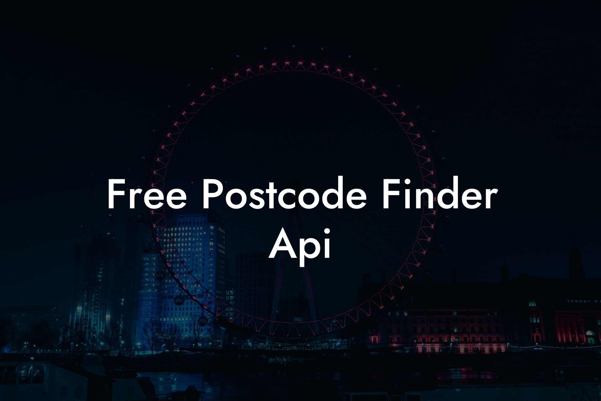 Free Postcode Finder Api