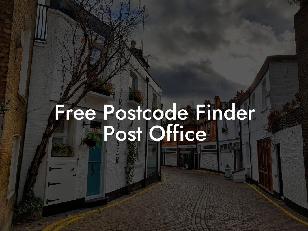 Free Postcode Finder Post Office