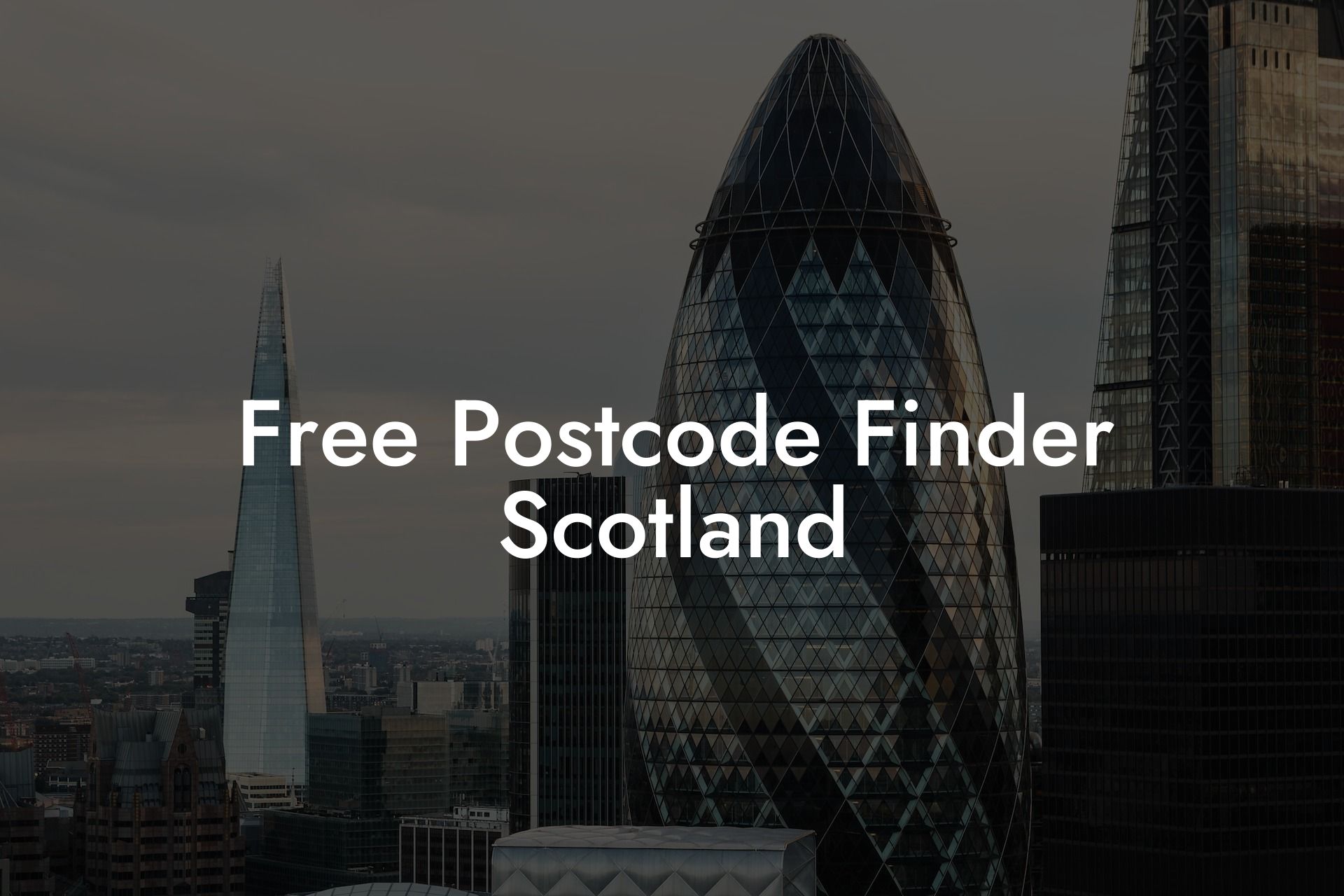 Free Postcode Finder Scotland