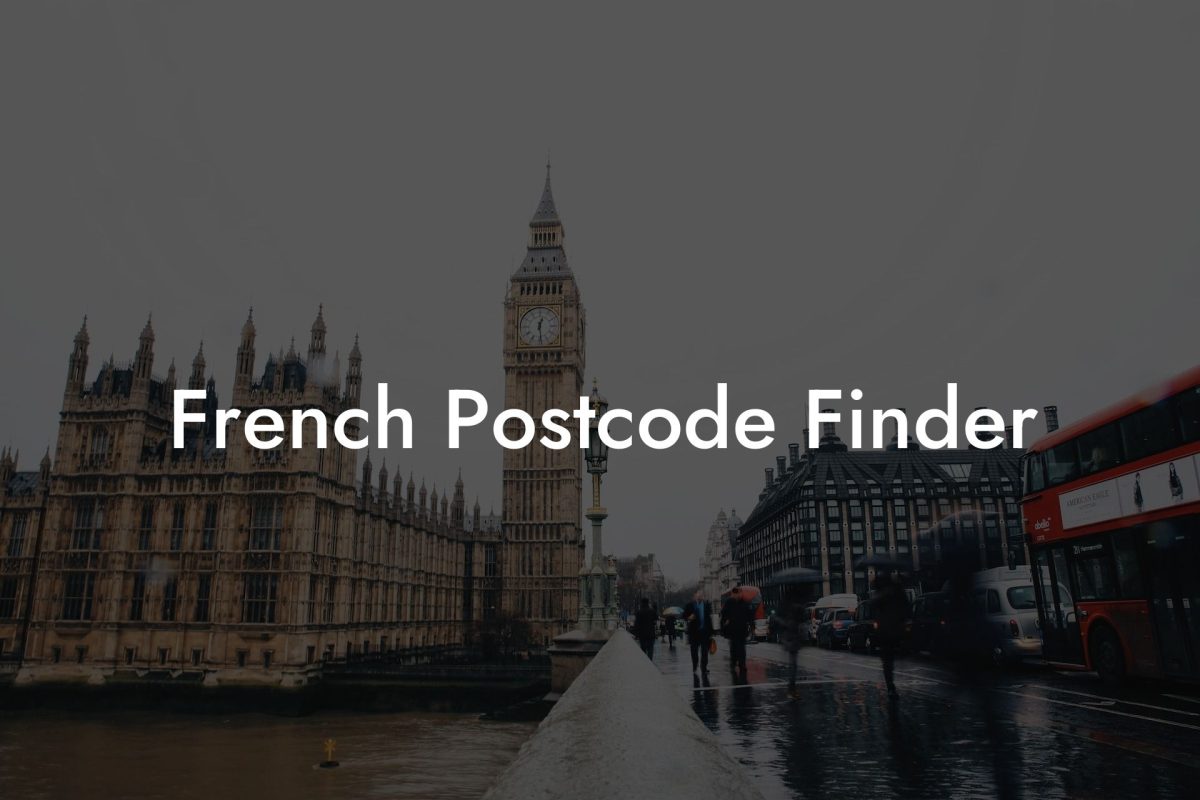 French Postcode Finder