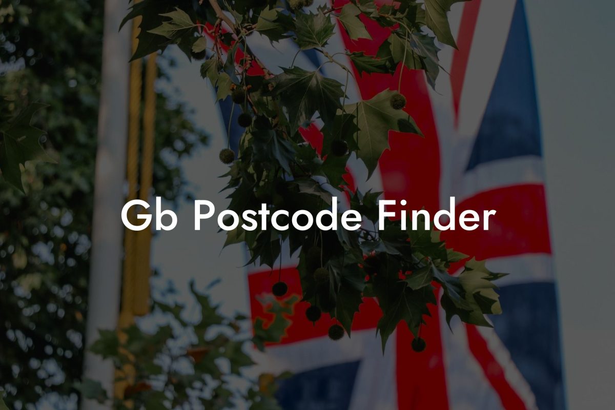 Gb Postcode Finder