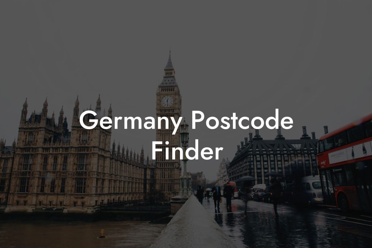 Germany Postcode Finder