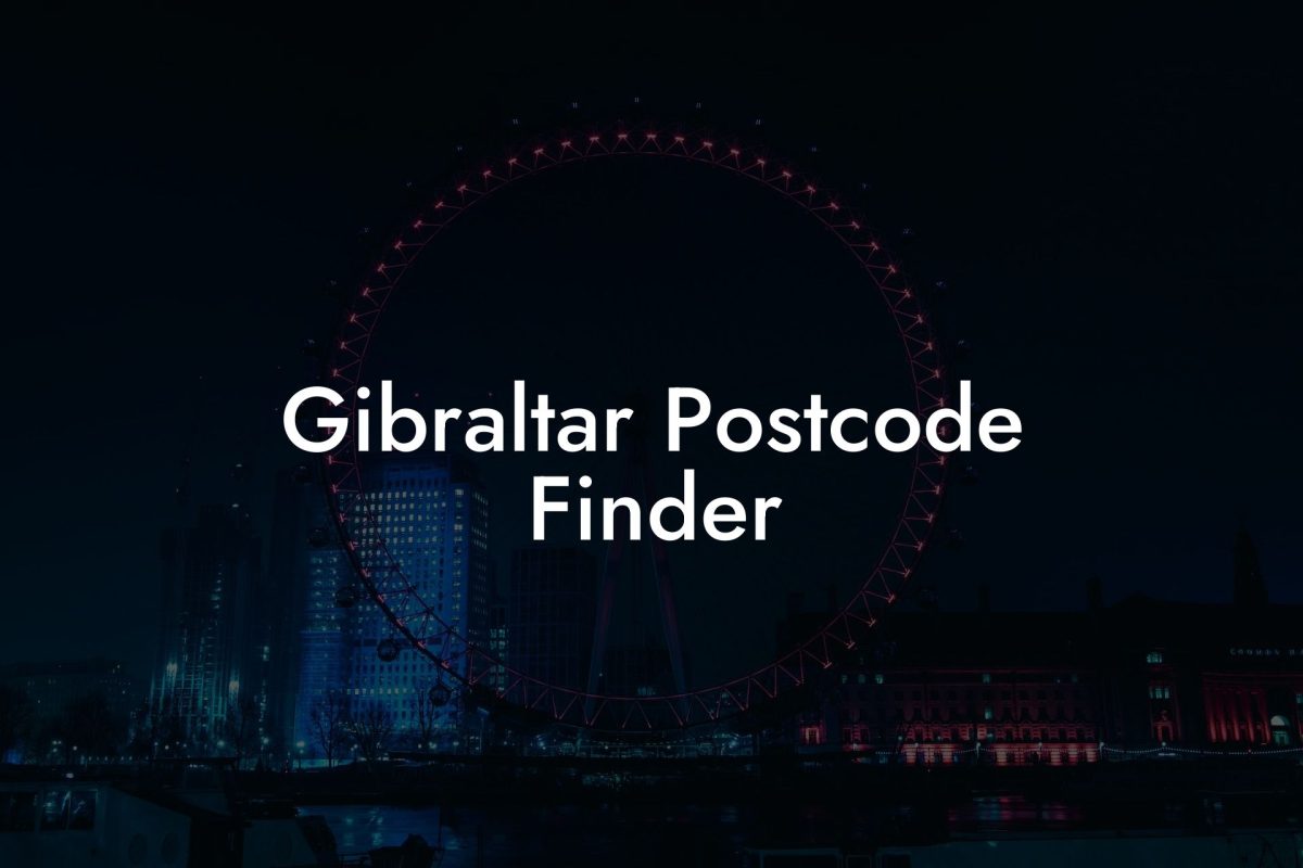 Gibraltar Postcode Finder