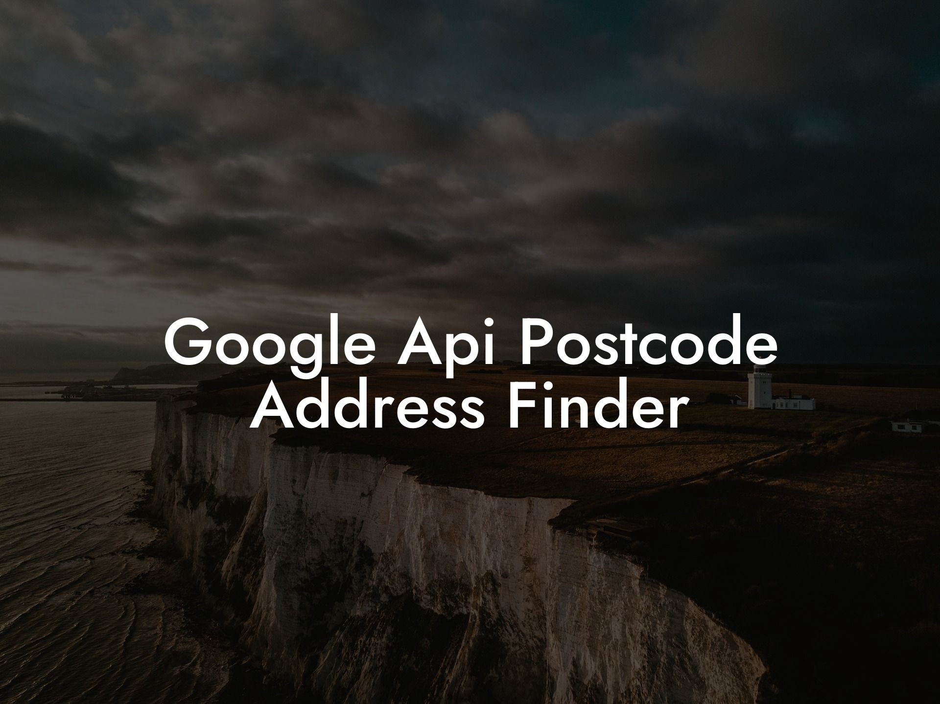 Google Api Postcode Address Finder