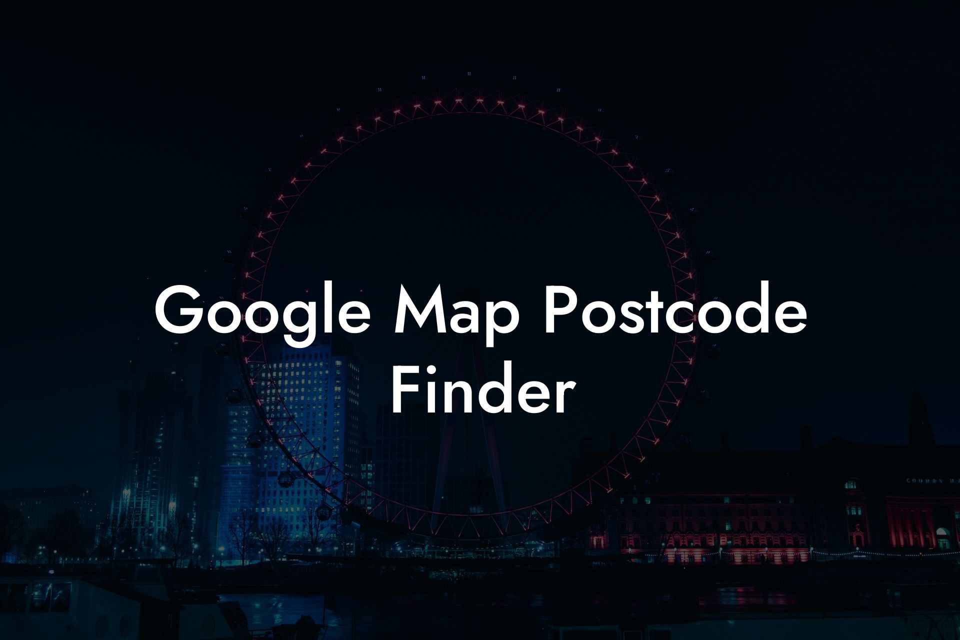 Google Map Postcode Finder