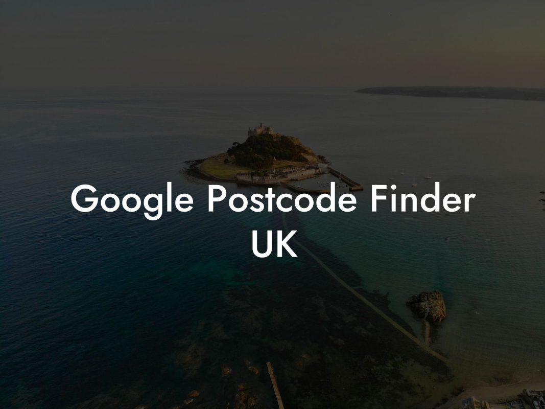 Google Postcode Finder UK